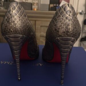 Christian Louboutin Metallic Python Pumps – Size 39 (Narrow)
